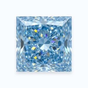 Diamant bleu de taille princesse
