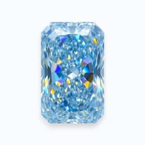 diamant bleu de forme rayonnante
