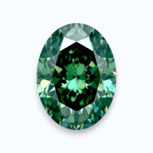 diamant vert de taille ovale