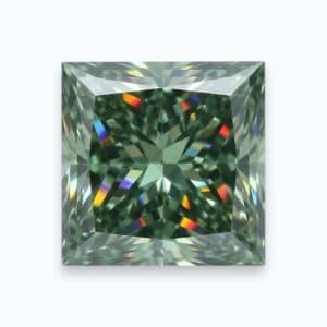 Diamant vert de taille princesse