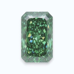 diamant vert de forme rayonnante