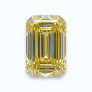 Diamant jaune taille émeraude