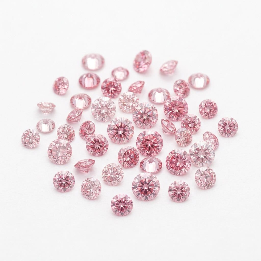 small round calibrated pink diamonds small round calibrated pink diamonds