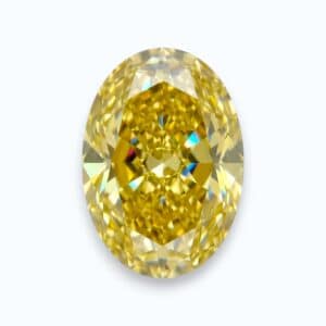 diamant jaune de taille ovale