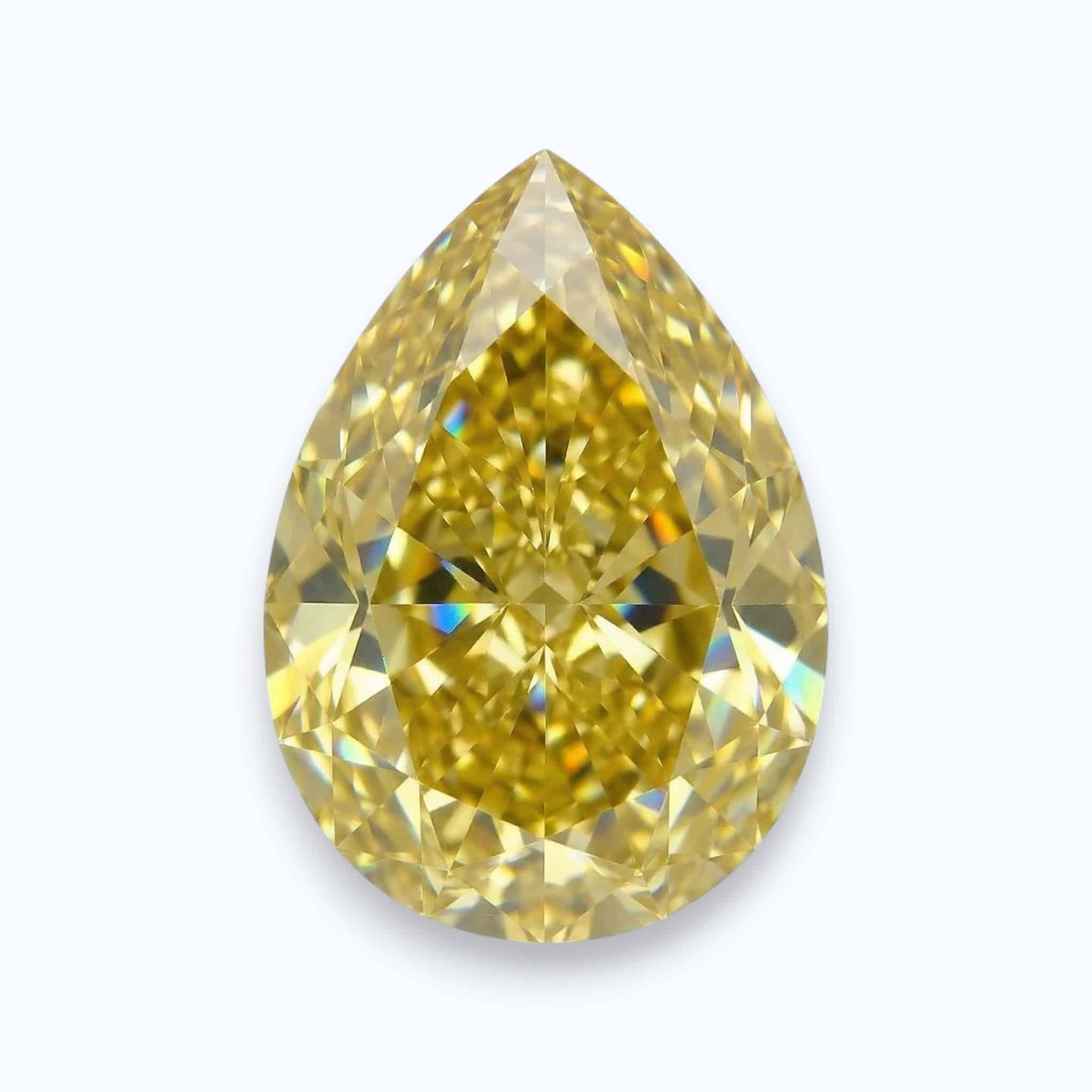 Diamant poire jaune Diamant poire jaune