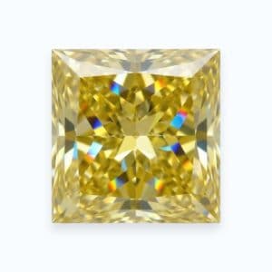 Diamant jaune de taille princesse