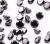 Petits diamants naturels noirs traité